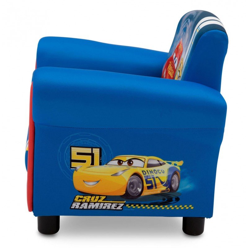 Fotoliu cu cadru din lemn Disney Cars Racers